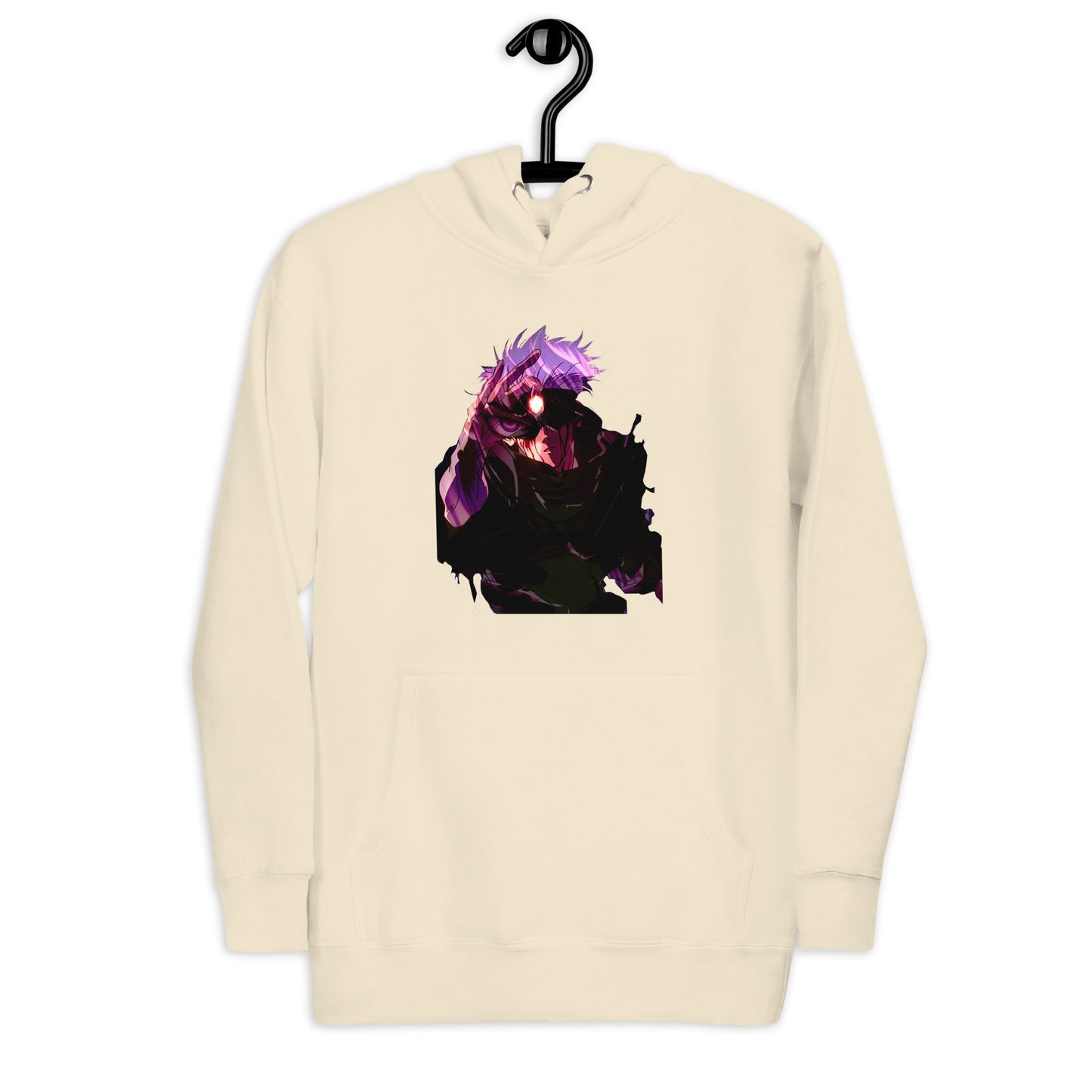 Bone infinity streetwear hoodie featuring minimal urban design, oversized hood and split pocket details